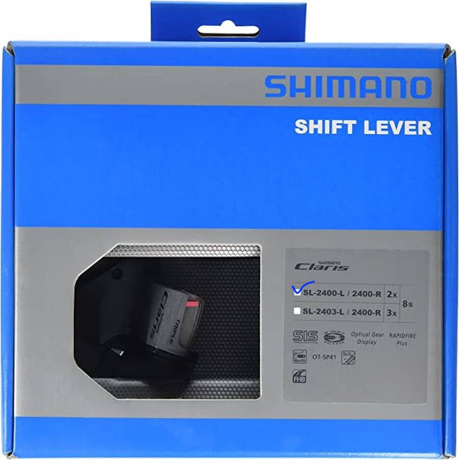 Shimano Flatbar Shifters Claris SL-2400, 2x8 3x8-Speeds, for