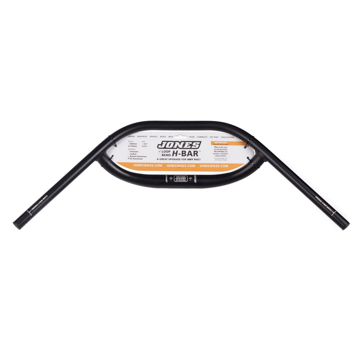 Jones Handlebars | Loop H-Bar SG 2.5 Aluminum, 31.8mm | Cycling