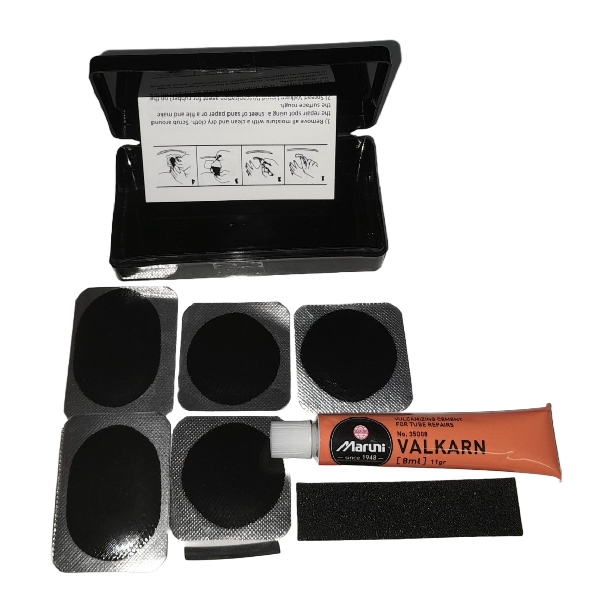 Maruni Japan Vulcanizing Patch Kit CK 01 w Patches Glue and