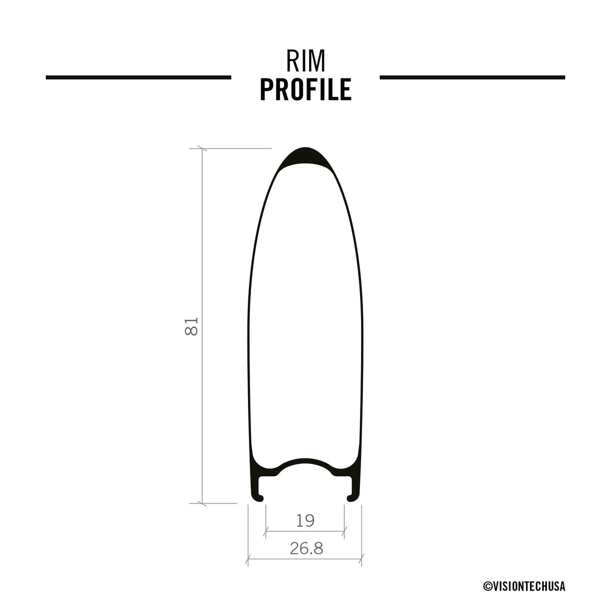 Vision USA Wheelset Metron 81 SL Carbon, Disc Brake Cycling Boutique