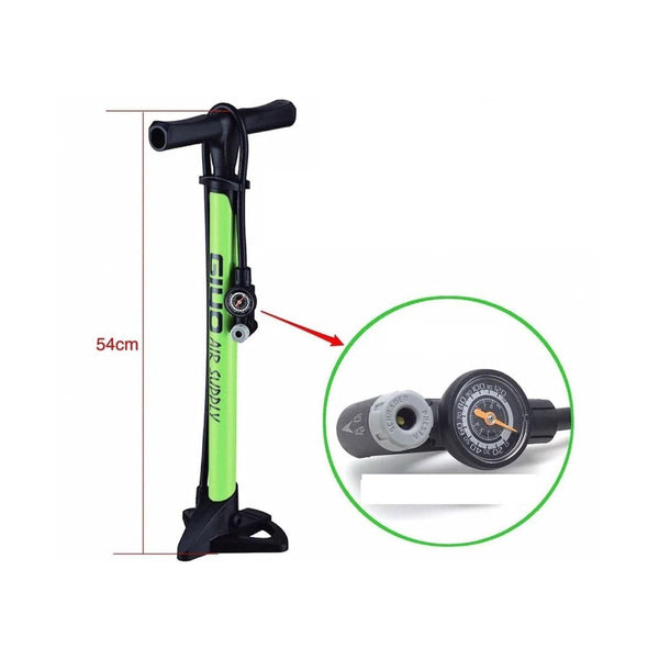 Giyo Floor Pump | GF-37P High Pressure with Steel Barrel, Gauge, Automatic Presta and Shrader Compatible - Cycling Boutique