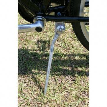 Greenfield USA Kickstand | (GF-KS3) - 285 mm, fits most size frames, Burnished Aluminum - (For Factory Fitted Mounting Plates) - Silver - Cycling Boutique