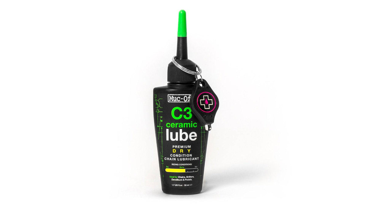 Muc-Off C3 Ceramic Dry Chain Lube Biodegradable, Dry Weather, Race Quality Bicycle Lube (Various Sizes)