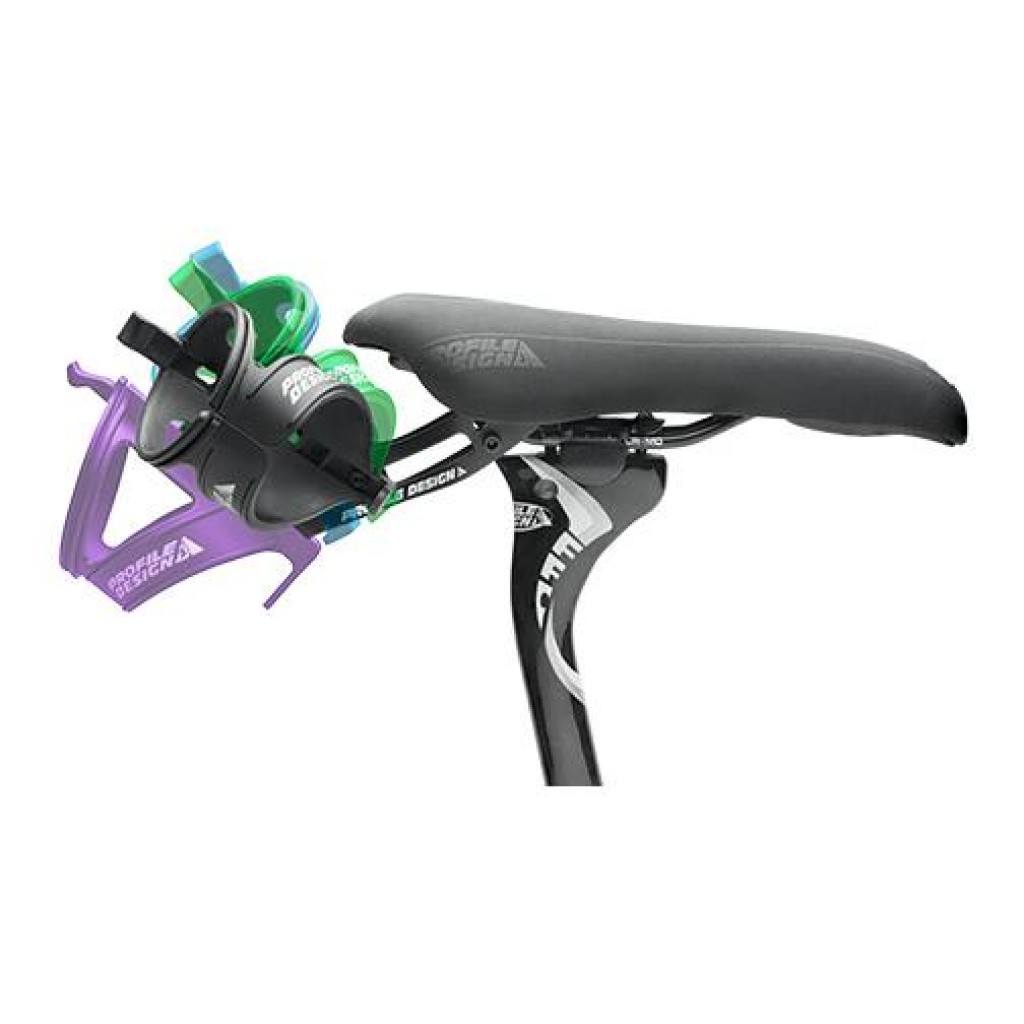 Profile Design Dual Water Bottle Cage System RML Saddle Mounted for Triathlon, TT, Ultra events, Brevets, Bike packing more
