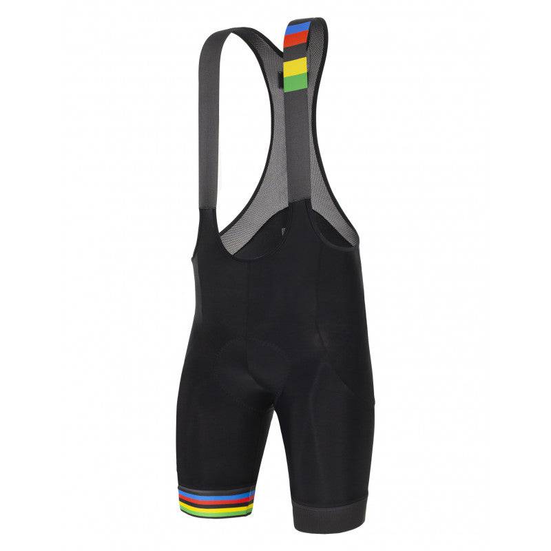 radhose bibshort kurz mit trägern rennrad santini uci rainbow Santini Men's Bib Shorts | UCI Rainbow Stripes