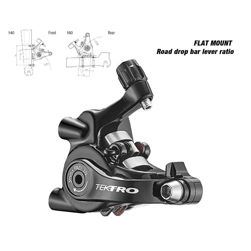 Tektro / TRP Road Mechanical Disc Brake Caliper | MD-C550 - Flat Mount, Dual Piston - Cycling Boutique