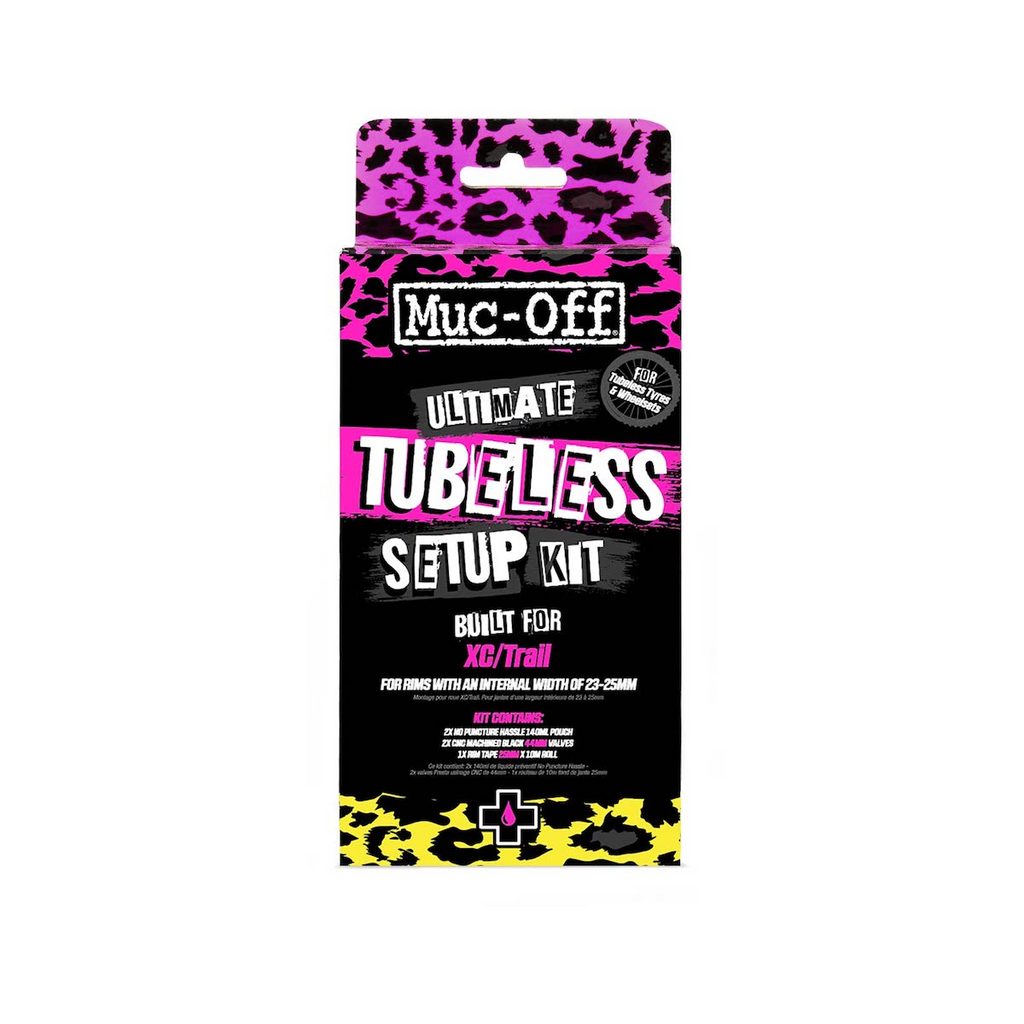Muc-Off Tubeless Kit | Ultimate XC / Trail (44mm tubeless valves and 25mmx10m Rim Tape) - Cycling Boutique