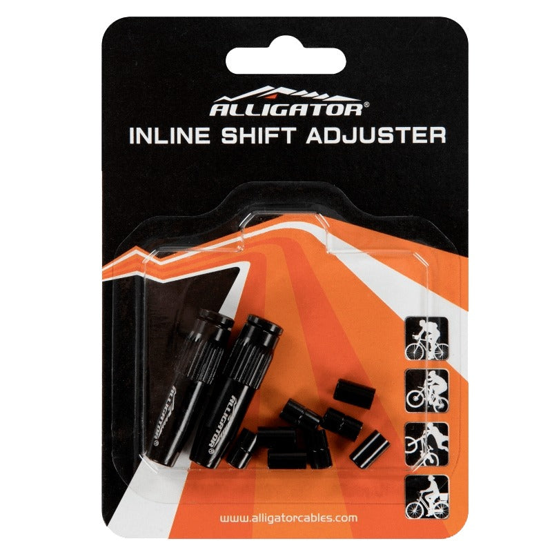 Alligator Gear Housing Bullets Inline Adjuster Black (2-Pcs & 8-Ferrules) LY-IA02BK-DIY - Cycling Boutique