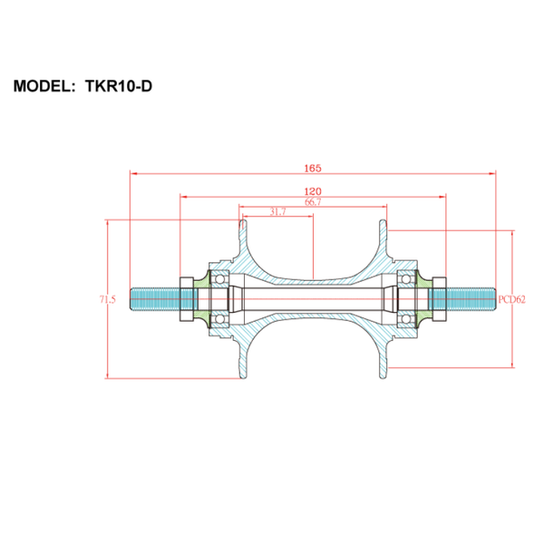 Bitex Rear Hubs | TKR10-D Track Bike, Fixed/Free - Cycling Boutique