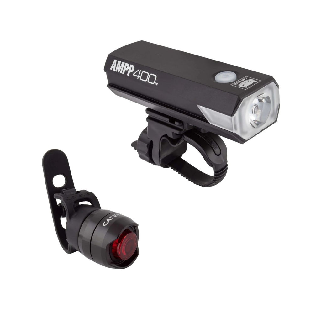 CatEye Combo Lights | AMPP400 & ORB HL-EL084RC_SL-LD160RC-R (Rechargeable) - Cycling Boutique