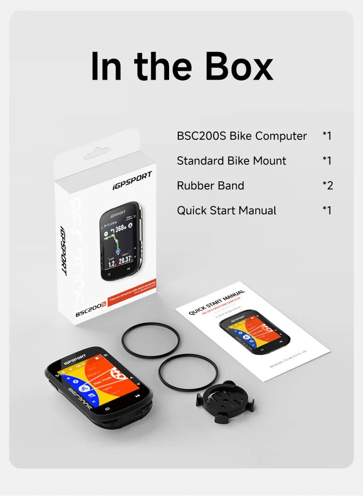 iGPSPORT BSC200S セット IGP Sport BSC200S Smart GPS Bike Computer | Cycling Boutique