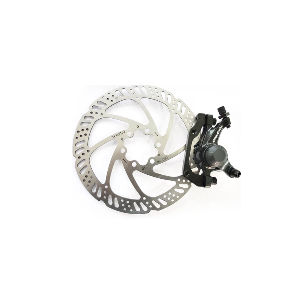 Tektro Mechanical Disc Brake Calipers Set | M280 Brake Caliper + Rotor 6-Hole w/ Rotors, 160mm - Cycling Boutique