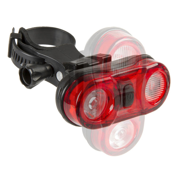 MWave Rear Flashing Lights, HELIOS 2.3, 2 Red LEDs, 3 Modes, w/ Battery - Cycling Boutique
