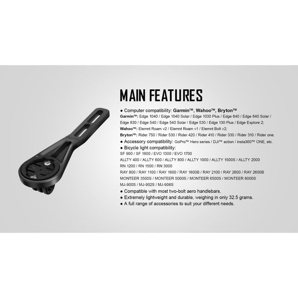 Magicshine Light Mounts | MAA Aero Out-Front Bike Mount - Cycling Boutique