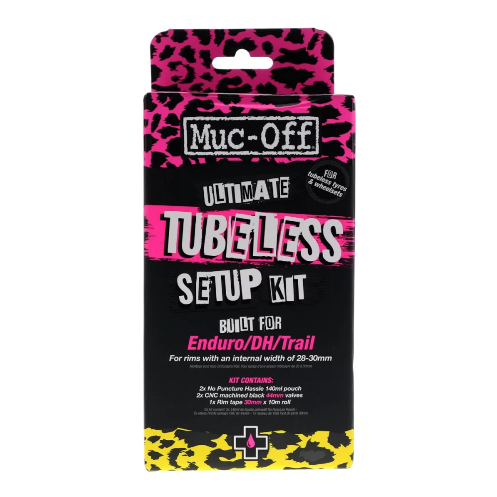 Muc-Off Ultimate Tubeless Setup Kit | DH/Trail/Enduro (30mm Tape / 44mm Valves) (20086) - Cycling Boutique