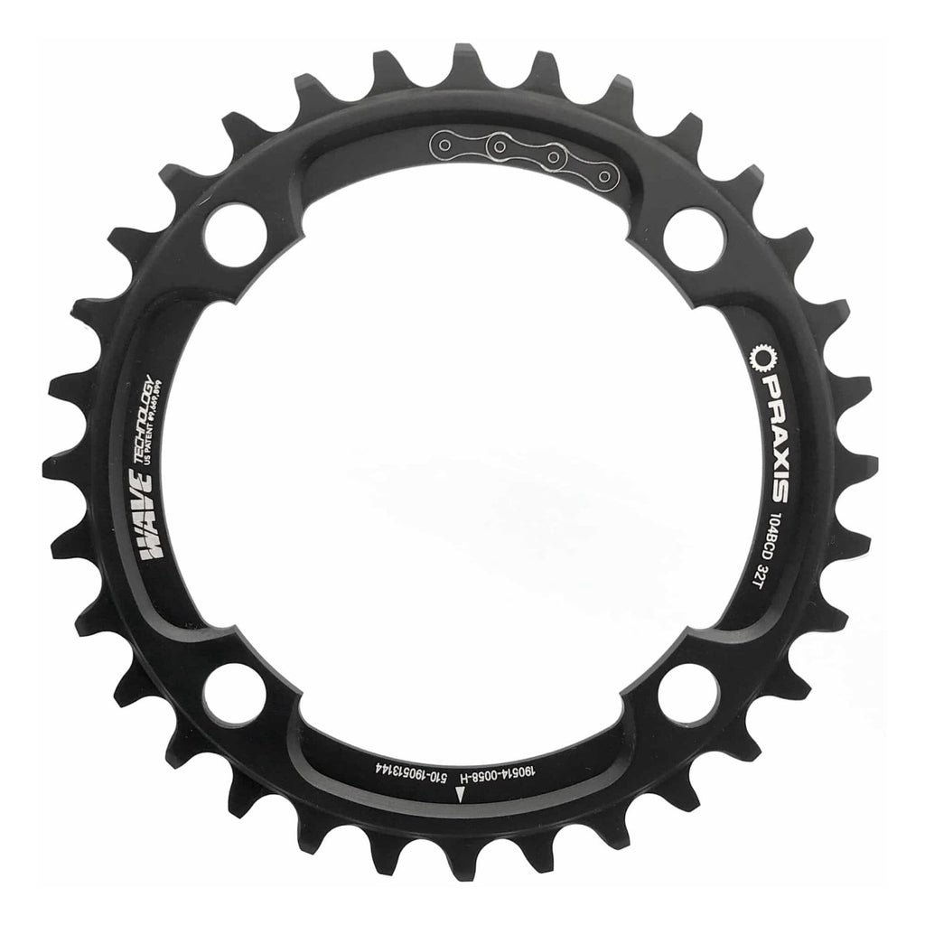 Praxis Chainrings | MTN 1x Alloy Wave Tech, 104BCD - Cycling Boutique