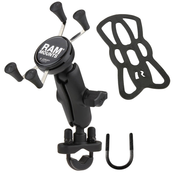 RAM Bicycle Phone Mount | X-Grip with Handlebar U-Bolt Base - Cycling Boutique