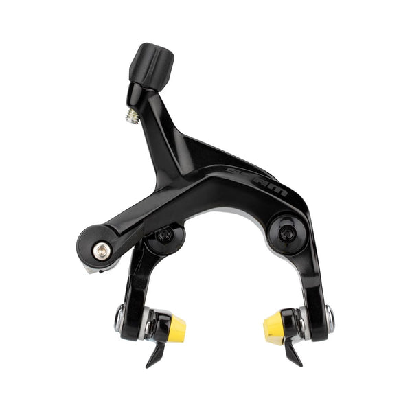 SRAM S-900 direct mount rim brake calipers showing dual pivot design and mounting hardware for mountain bike braking.