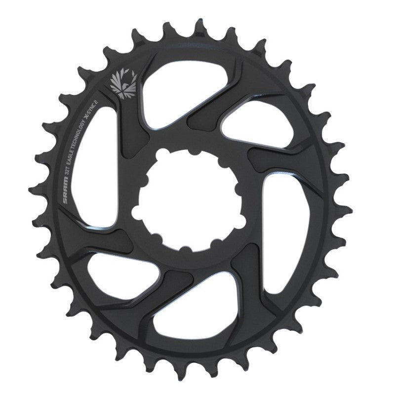 SRAM MTB X-Sync Eagle oval 32-tooth chainrings with 6mm offset for 12-speed mountain bike drivetrain.