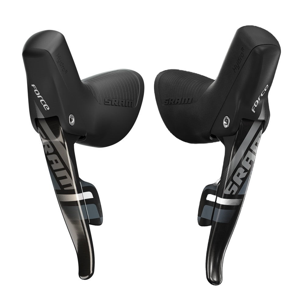 SRAM Force 22 2x11-speed shifters set with left and right gear controls for road bikes.