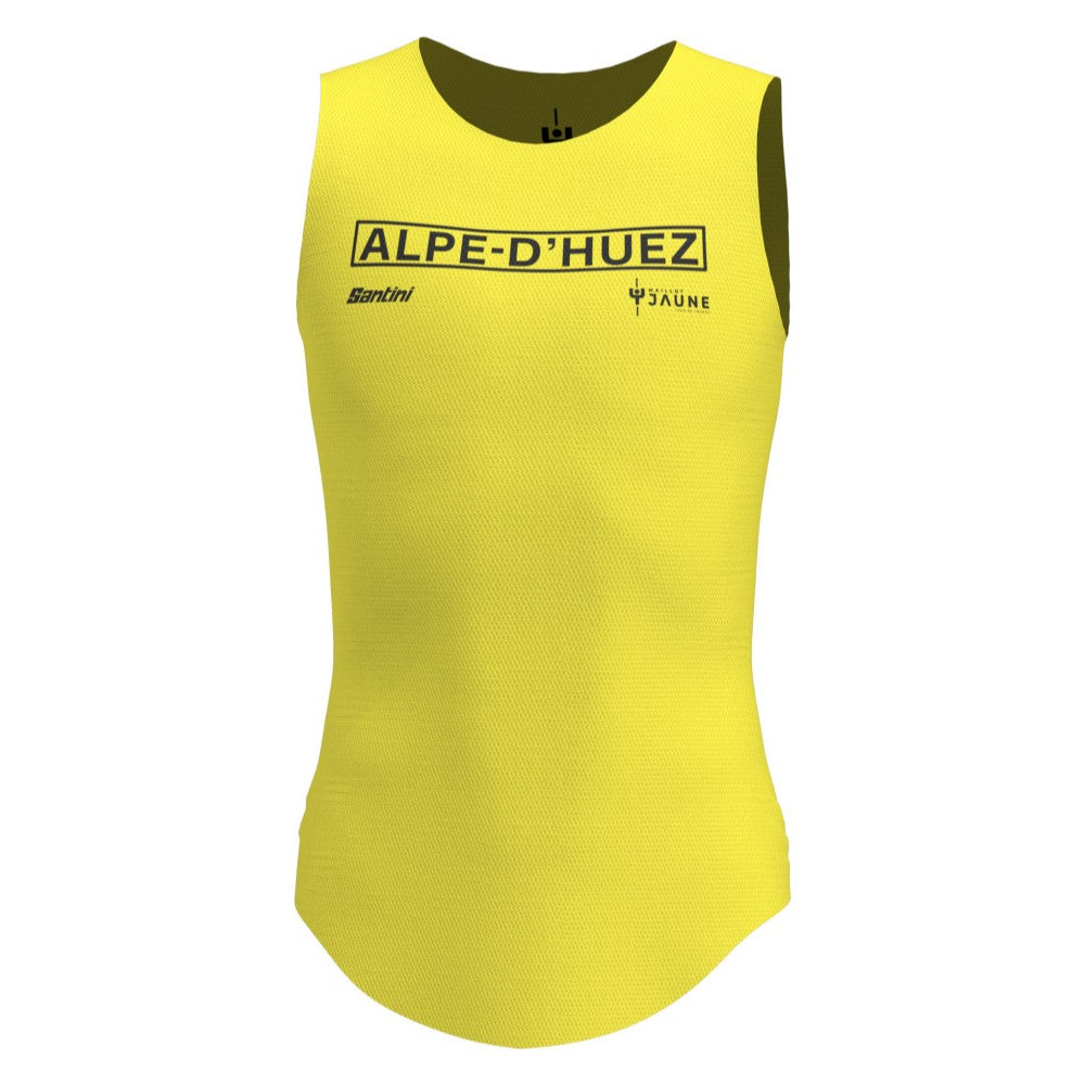 Santini Base Layers | Alpe D'Huez, Maillot Jaune Official,  Sleeveless - Cycling Boutique