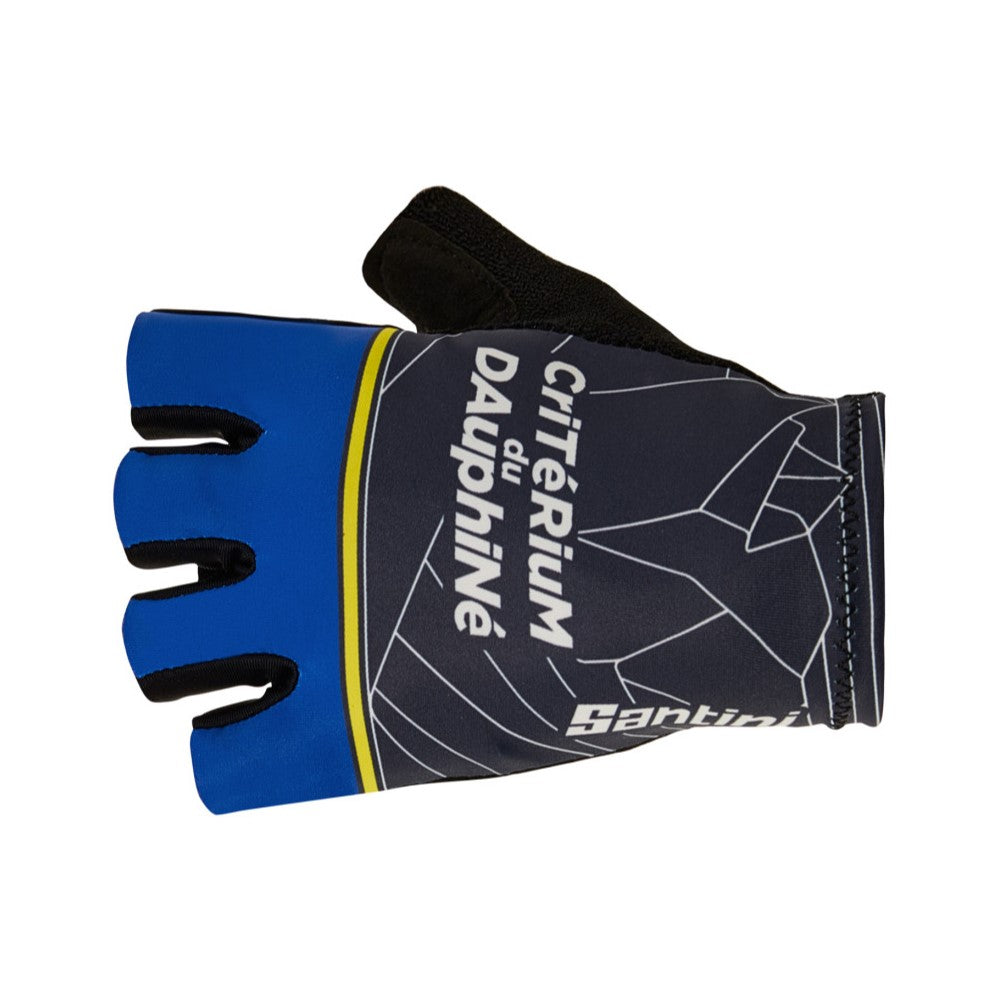 Santini Gloves | CRITERIUM DU DAUPHINE, Short Finger Glove - Cycling Boutique