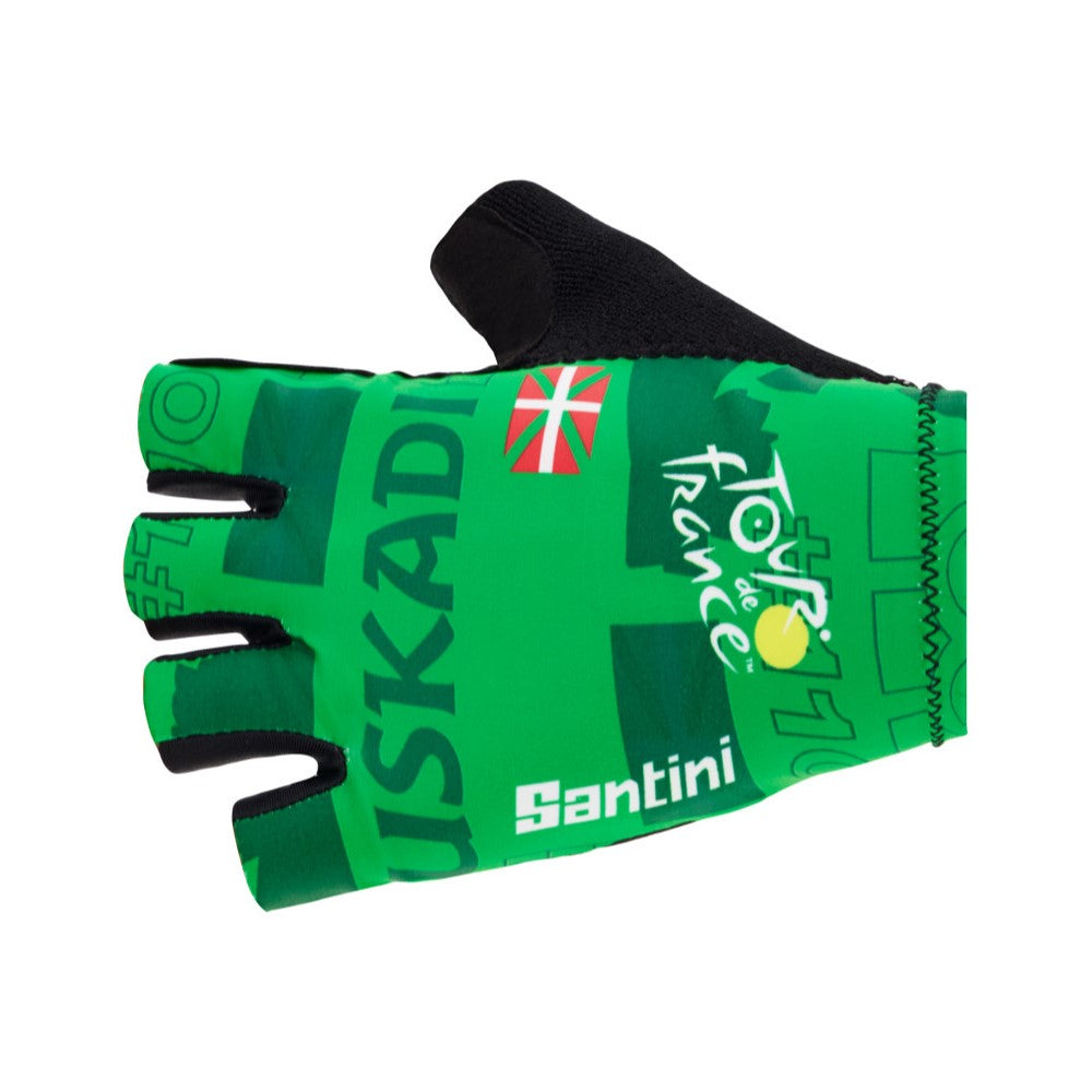 Santini Gloves | TDF GRAND DEPART PAIS VASCO, Short Finger Glove - Cycling Boutique