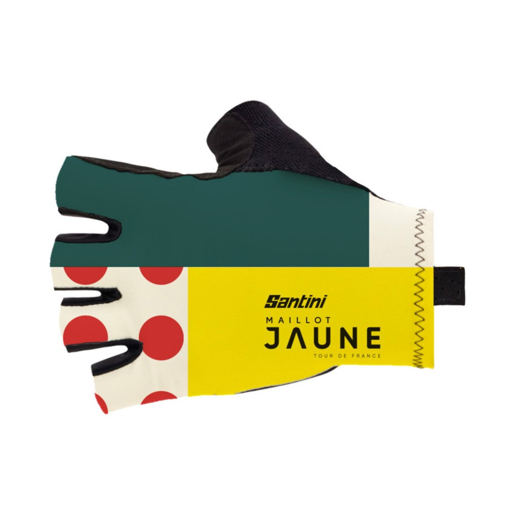 Santini Gloves | TDF Maillot Jaune Combo, Short Finger - Cycling Boutique