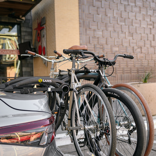 Rental Service Car Rack Saris USA Trunk Bike Rack Bones 3, for 3-Bikes (for Sedans Hatchbacks)