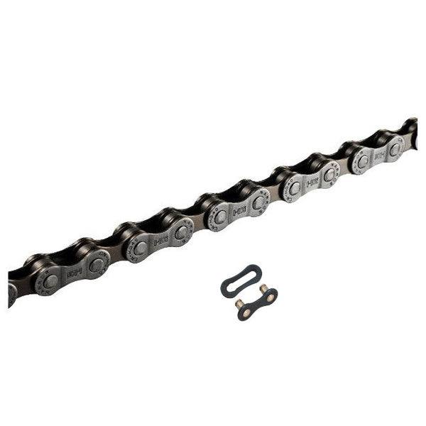 Shimano Tourney CN-HG40 bicycle chain for 6, 7, and 8-speed bikes with quick link included.
