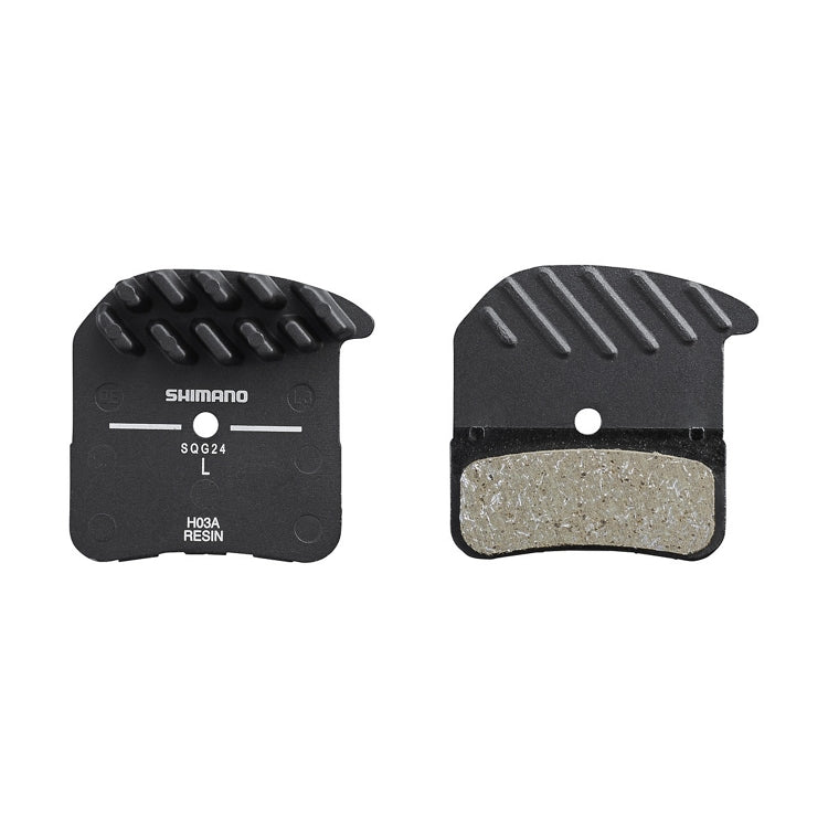 Shimano Disc Brake Pads | H03A Resin Pad w/Fin & Spring w/Split Pin (EBPH03ARFA) - Cycling Boutique