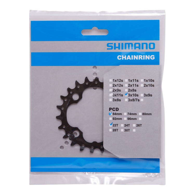 Shimano Front Chainrings | FC-MT500-3 Series Chainring 22T, Black - Cycling Boutique