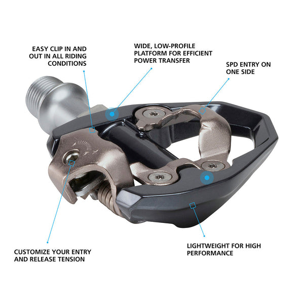 Shimano Road Pedals | PD-ES600, SPD Pedal, W/O Reflector, W/Cleat (SM-SH51) - Cycling Boutique