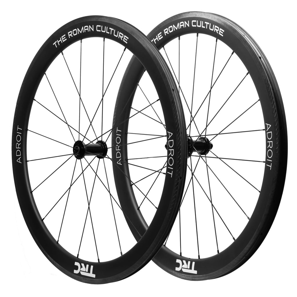 TRC Carbon Road Wheelset, 700c | Adroit Rim Brake, QR, Tubeless Compatible