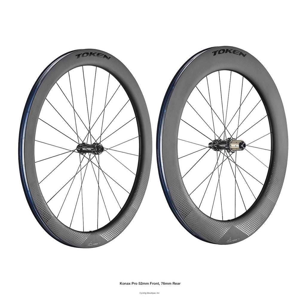 Token Road/Tri Carbon Disc Wheelset Konax Pro 52mm Front, 76mm