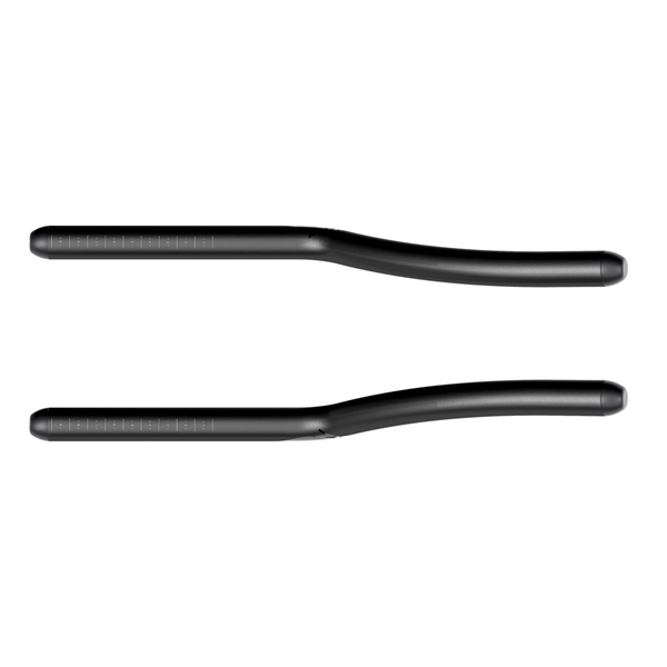 ZIPP TT handlebars with Vuka Alumina Evo extensions, 110mm length, lightweight aerodynamic cycling handlebar for time trial bikes.