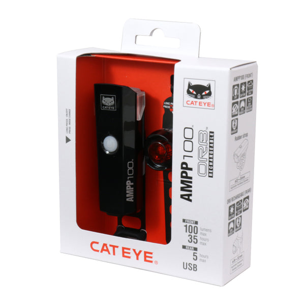 CatEye Lights Combo | AMPP100 & ORB (HL-EL041_TL-LD160) - Cycling Boutique