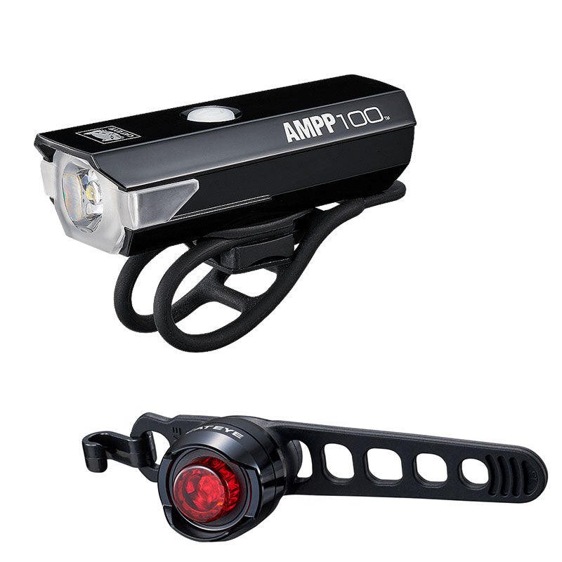 CatEye Lights Combo | AMPP100 & ORB (HL-EL041_TL-LD160) - Cycling Boutique