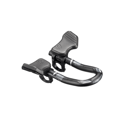 Controltech TT / Tri AeroBar Falcon Mini Clip-On in grey, designed for triathlon and time trial bikes, lightweight and aerodynamic.