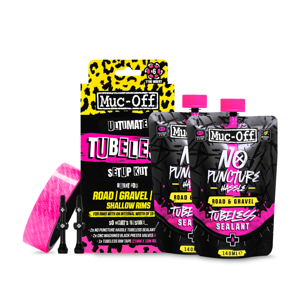 Muc-Off Ultimate Tubeless Setup Kit | Road (21mm Tape / 44mm Valves) (20137)