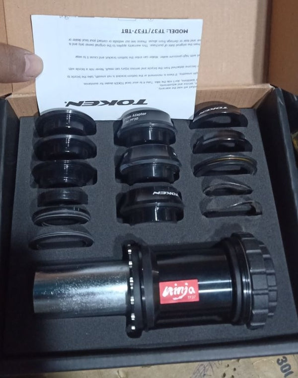 Token Bottom Brackets | Ninja Zenith TF37 (7 In 1 Box), for PF30 to Shimano/SRAM GXP/BB30 Cranksets - Cycling Boutique