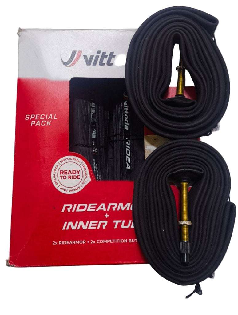 Vittoria Road Tires Combo Twin Pack | RideArmor, w/ Graphene + Silica 2C, Tubeless Ready, with 2 Tires & 2 Tubes