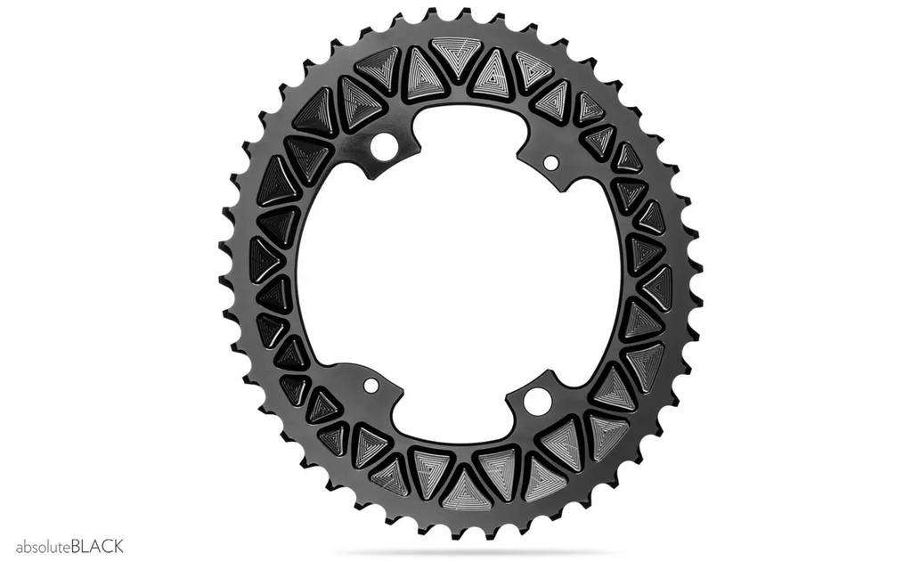 Absolute Black Chainrings | Oval Sub Compact Gravel/Road Chainring 2X 110/4 - Cycling Boutique