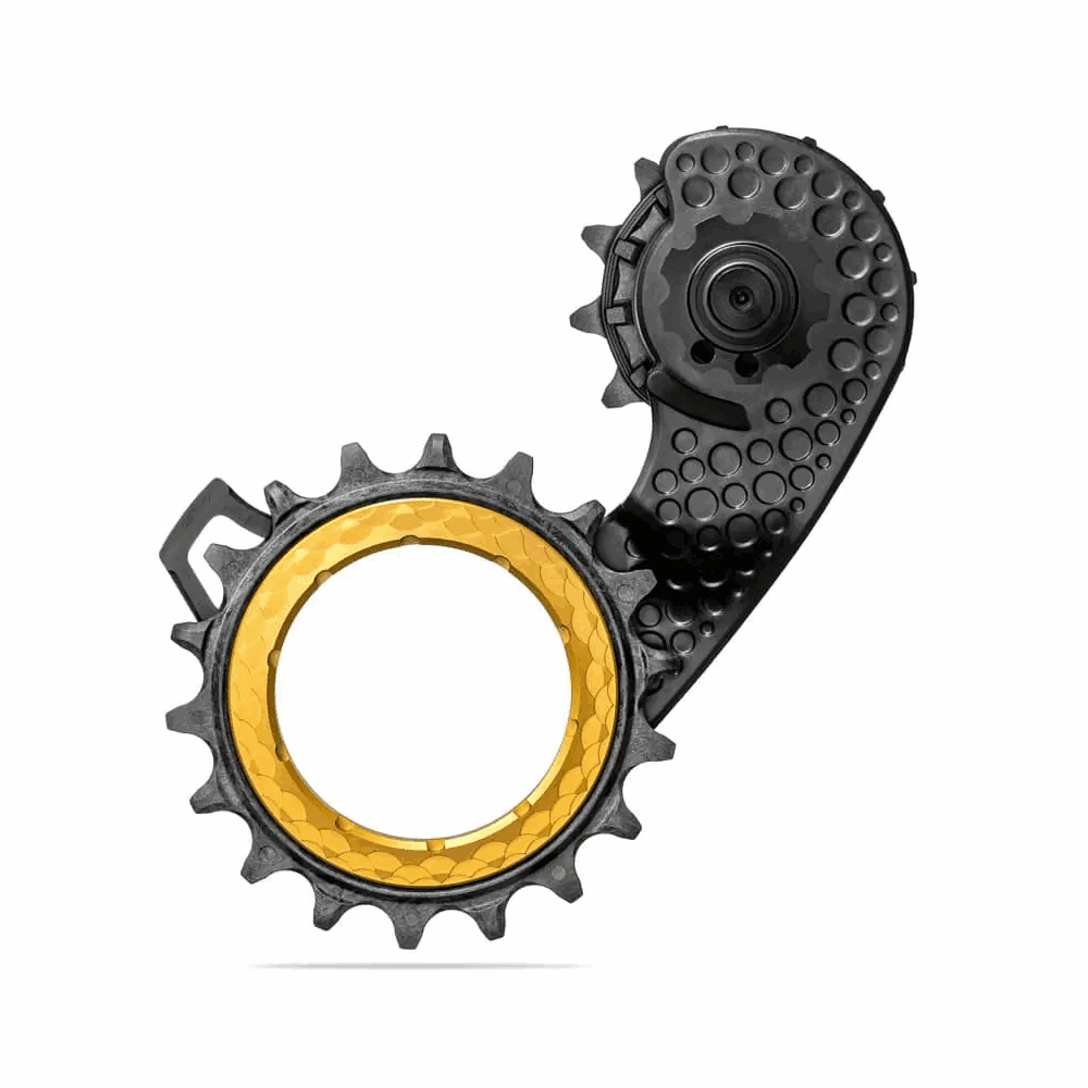 Absolute Black Derailleur Pulley | Hollowcage Carbon Ceramic OSPW Cage, Shimano 9100/8000 - Cycling Boutique
