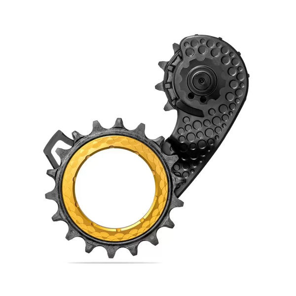 Absolute Black Derailleur Pulley | Hollowcage Carbon Ceramic OSPW Cage, Shimano 9100/8000 - Cycling Boutique