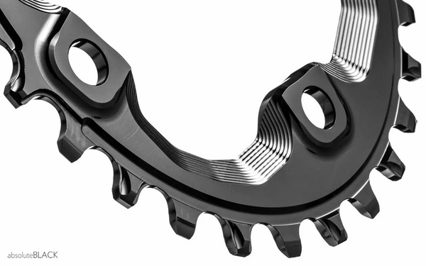 Absolute Black Oval MTB Chainring 1x Shimano 96 BCD, XT M8000 - Cycling Boutique