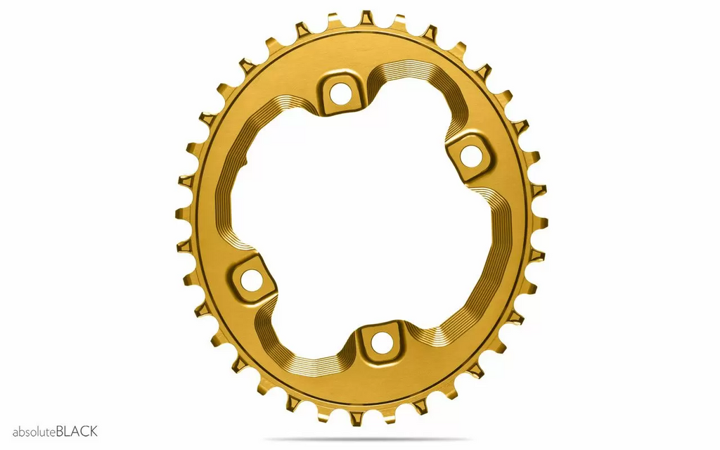 Absolute Black Oval MTB Chainring 1x Shimano 96 BCD, XT M8000