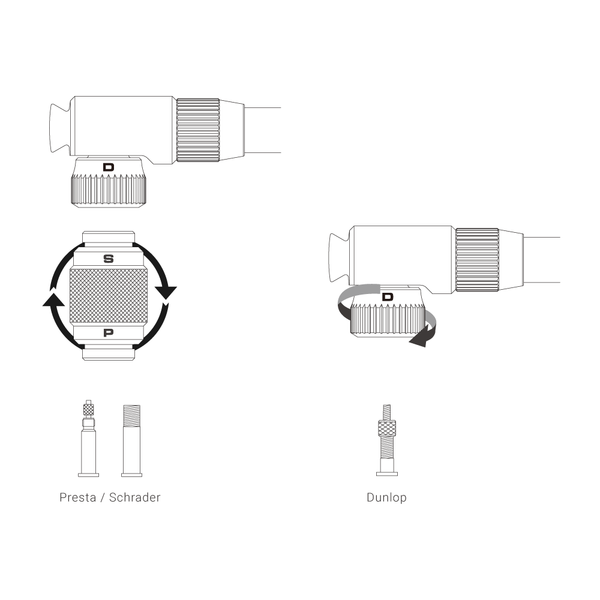 Birzman Pump Small Part | Helix Head for Tiny Tanker Floor Pump - Cycling Boutique