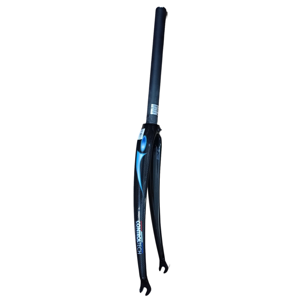 Controltech Full Carbon Rigid Fork - 700x28-30mm For Road racing and sportive riding, Glossy Black - Cycling Boutique