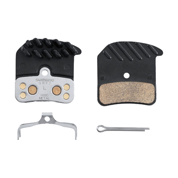 Shimano Disc Brake Pad | H03C Metal Pad W/Fin & Spring W/Split Pin - Cycling Boutique